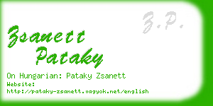 zsanett pataky business card